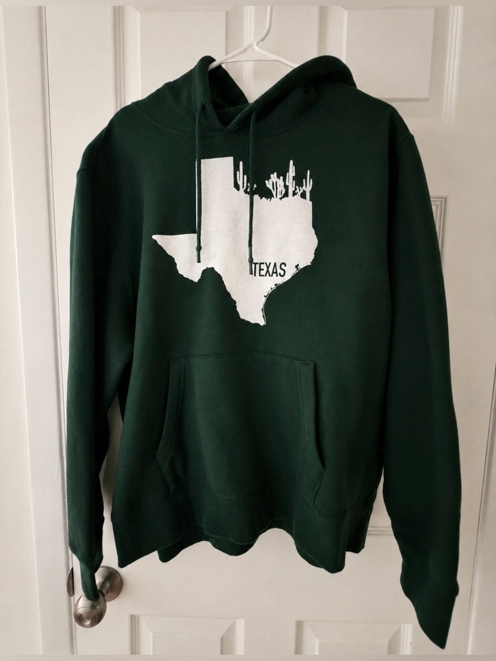 State of Mine Texas Cactus Hoodie Dark Green Men’s XL Pullover Sweatshirt